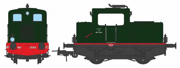 REE Modeles MB-050S - French Diesel Shunting Locomotive Class MOYSE 32 TDE, SNCF Green 306, Marchal light Era III - DCC S